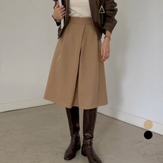 바블링브룩 여성용 피치 절개 미디 밴딩 스커트