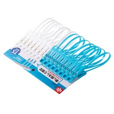 LEC Irun 環形衣夾藍色 8p + 白色 7p, 1套