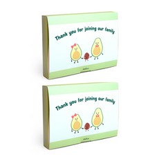 멜로우 아보카도 임신테스트기 보관함, Thankyouforjoiningourfamily, 2개