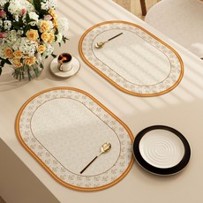 柚子市集 現代簡約餐墊, 橘色, 2個, 40 x 30 cm