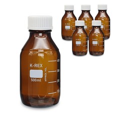 mir 韓國製棕色刻度玻璃瓶, 6個, 500ml