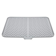 超大型餐具瀝水墊, 灰色, 1個