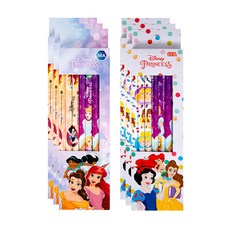 kumhong 迪士尼公主鉛筆 2B 6p, 隨機發貨, 6套