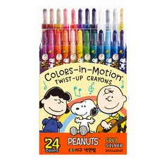 地球化學 PEANUTS 旋轉蠟筆 24色組, 1組