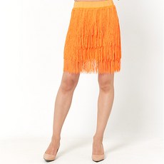 dancedome 4層流蘇裙 LDS12400, 橘色