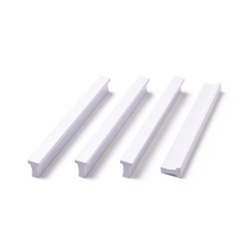 把手世界 T型滑軌 2孔 傢俱把手 白色 P128, 4個