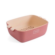 Artree北歐風沐浴籃, 粉色+米色, 1個