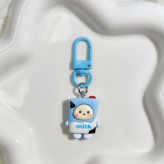 도림 핑거푸드 미니 자동차 키링, 1개, 우유