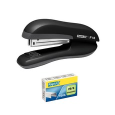Rapid 時尚釘書機 F18 + 標準釘書針 26/6 1000p 套組, 黑色, 1套