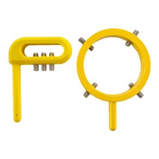 AiSON 防燙水龍頭安全鎖 HS85+輔助環, 黃色, 1組