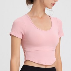 Unheve 女款短版瑜珈健身短袖T恤