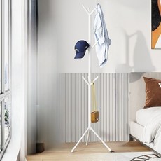 簡約設計立式衣帽架, 白色