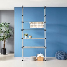 衣架專家 Number1 多功能寬度可調四層收納層架, 黑白混色