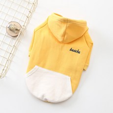 Market A 口袋拼色狗衣服, 黃色