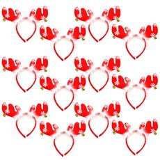 Stupid 雙鈴鐺魯道夫髮箍, 紅色, 12個