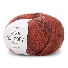 Knitt 羊毛和諧毛線 50g, 1個, 03 秋季磚棕色