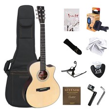 벤티볼리오 어쿠스틱 통기타 GA Cutaway 바디 + 10종 패키지, 혼합색상, Genuine 1012lvc, 1개