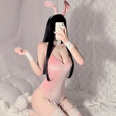 OPRY 絲絨兔子 兔女郎角色扮演服裝套組