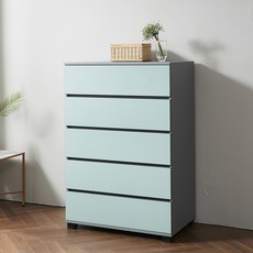 마마룸 레이첼 속깊은 800 5단 서랍장 고객직접설치, 민트그레이, 5개