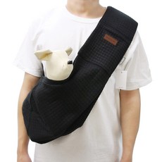 DOG-i 寵物保暖絎縫吊帶包, 黑色