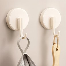 Ju and Ji 多用途吸盤式掛鉤, 奶油色, 2個