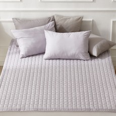 지베딩 클라우드 순면 고무밴드 4중직 침대패드, 라이트그레이