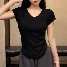 어썸풀 여성용 라에닌 브이 반팔 티셔츠 A24SMT031125