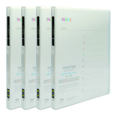 Hyunpoong 20頁 透明Frontier 文件夾 A4, 白色, 4個