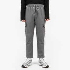 더액션 남성용 코튼 밴딩 테이퍼드 카고 팬츠 P2982