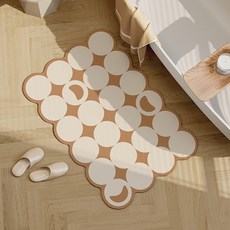 DM 빅 라운드 스마일 발패드, 화이트베이지