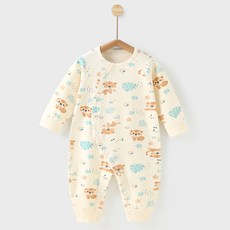 Bebeniz 嬰幼兒滿版圖案圓領長袖連身衣