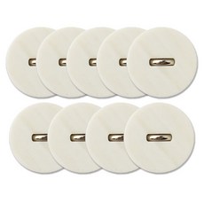 金屬Holland組合鈕扣 18mm, 9個, 白色N