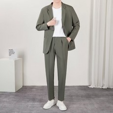 인피어스 남성용 클로 비즈니스 자켓 + 긴바지 세트