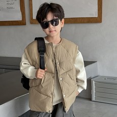 Starbean 男童寬鬆絎縫鋪棉背心外套