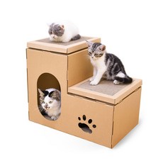 가또 DIY 2층 하우스 박스 스크래쳐, ONE Coloer, 1개