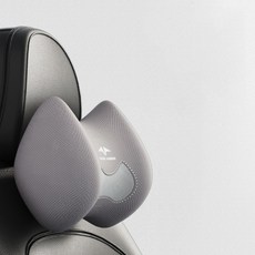 Ez2mk 사계절 통기성 메모리폼 자동차 목쿠션 MS-20, 그레이, 1개