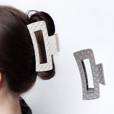 디멜디 퀄팅 올림 머리 집게핀 대형 2종 세트