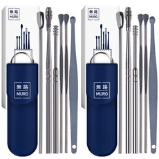 무로 휴대용 스테인리스 귀이개 6종 세트, 2세트