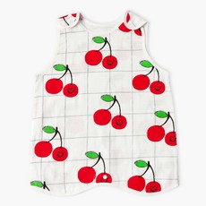 Uni FRIend 孩童櫻桃圖案雙層紗布防踢背心