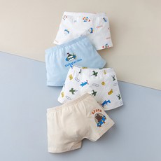 男童潛水艇圖案四角內褲4件組