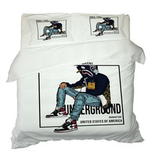 彩色印花被套枕套組 A_RD_170