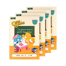 lucalab Care Bears 彩虹熊小學生用日記本 4入組, 1套, 學校