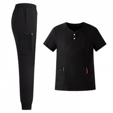 UNHEVE 男女通用鈕扣設計手術服護士服上下套裝