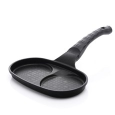 QUEEN SENSE 電磁爐適用單柄不沾2孔煎蛋鍋, 22 x 11.5 x 6.5 厘米, 1個