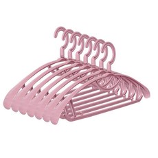 프랑온드 플라스틱 미끄럼방지 넓은 프레임 옷걸이, 핑크, 5개입