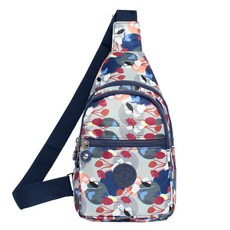 BLUEMOUNT 登山 日常防潑水 休閒 圖案 斜背包 CPZ10C, 圓圈海軍藍