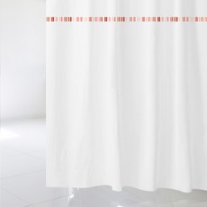 北歐風格浴簾 sc890+不鏽鋼掛鉤 12入+窗簾掛桿 白色, 混色