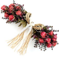 Garden in the City 仿真玫瑰裝飾花盆, 紅色