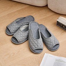 모던하우스 세탁가능한 워셔블 룸슈즈, 그레이, 2세트