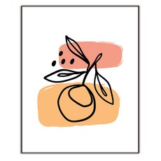 추상 일러스트 그림 인테리어 액자 IDP-057, 엣지 블랙